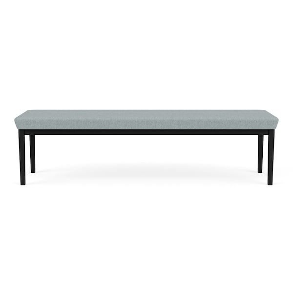 Lesro Lenox Steel 3 Seat Bench, Ash (Blue) Seat, Ash Back, 67 W 21 L 18.5 H, Linette Vinyl Seat LS3001 - main
